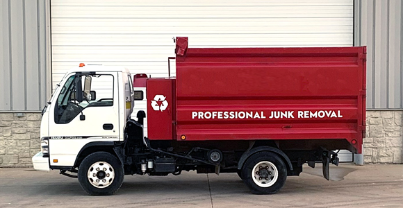 Junk removal truck ready for pickup
